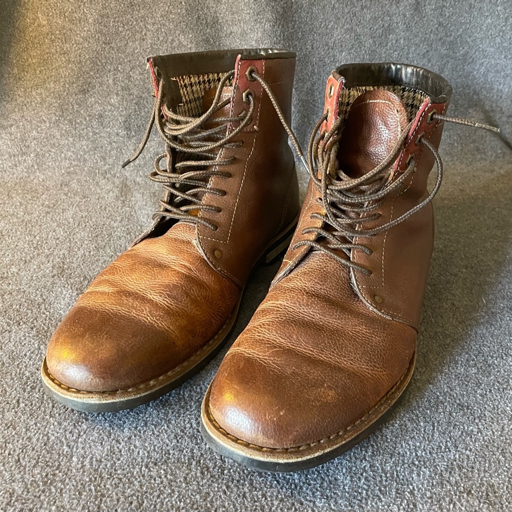 Original Penguin Brown Leather Boots